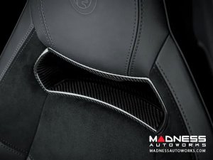 Alfa Romeo Giulia Sparco Seats Headrest Inserts Covers - Carbon Fiber - Quadrifoglio Model